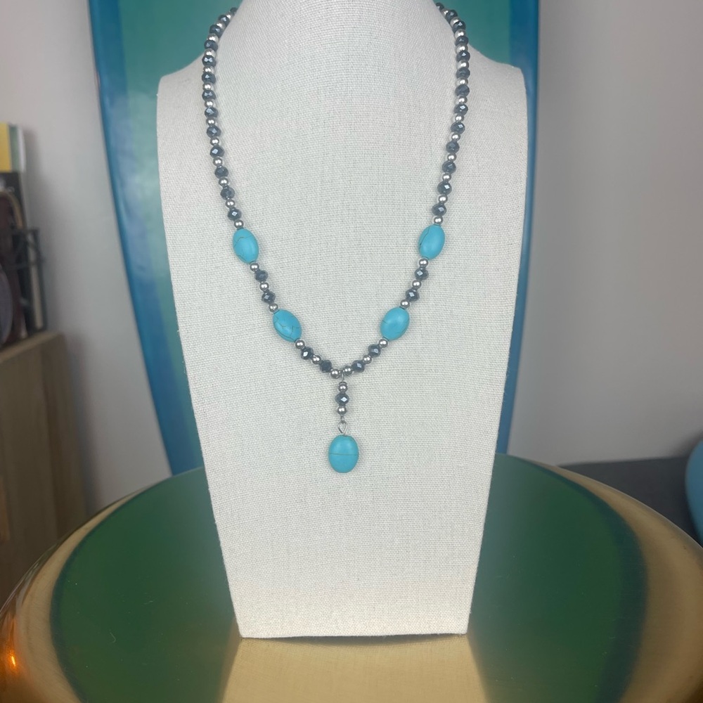 🌵 Turquoise Beaded Necklace & Earrings Set | Western Boho Jewelry 🌵